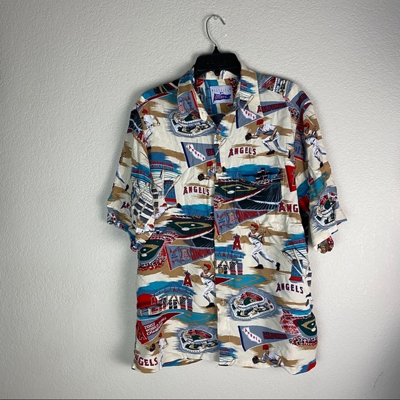 Anaheim Angels Reyn Sports Vintage Button Up Shirt - Picture 1 of 7